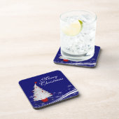 Dessous-de-verre Cartographie blanc sapin de Noël (Côté Droit)