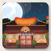 Dessous-de-verre Cartographie du restaurant Fast Food (Devant)