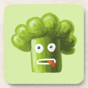 Dessous-de-verre Cartoon amusant Broccoli