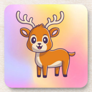 Dessous-de-verre Cartoon de cerf de bébé mignon-23501