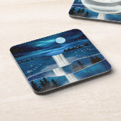 Dessous-de-verre Cascade bleue (Côté gauche)