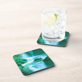 Dessous-de-verre Cascade serène en bleu et vert (Côté Droit)