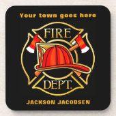 Dessous-de-verre Casque de pompier (Devant)