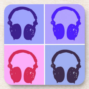 Dessous-de-verre Casques Pop Art