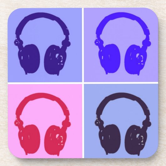 Dessous-de-verre Casques Pop Art (Devant)