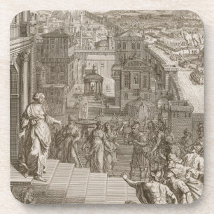 Dessous-de-verre Cassandra prévoit les Trojan leur destin et est