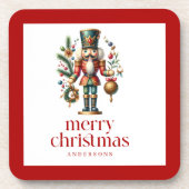 Dessous-de-verre Casse-Noisette Festif Sur Blanc (Devant)