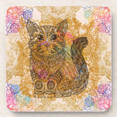 Dessous-de-verre Cat Beverage Coaster (Devant)