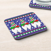 Dessous-de-verre Cat Butt Christmas Green (Côté gauche)
