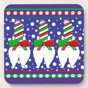 Dessous-de-verre Cat Butt Christmas Green