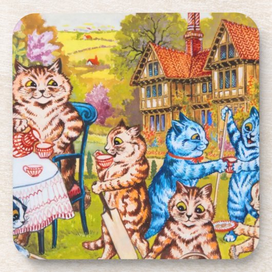 Dessous-de-verre Cat Garden Party (Devant)