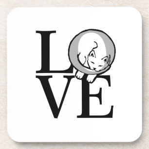 Dessous-de-verre Cat Love Cliquez pour Customiser la couleur de l'A