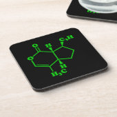 Dessous-de-verre Catnip Nepetalactone Formule chimique moléculaire (Côté gauche)