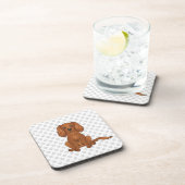 Dessous-de-verre Cavalier King Charles Spaniel & Pattes Rubis (Côté Droit)