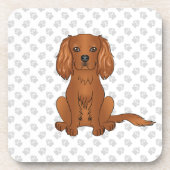 Dessous-de-verre Cavalier King Charles Spaniel & Pattes Rubis (Devant)
