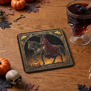Dessous-de-verre Cavalier sans tête Sleepy Hollow Or noir doré