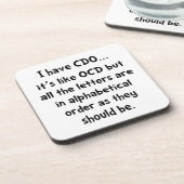 Dessous-de-verre CDO aiment OCD (Côté gauche)
