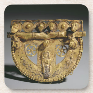 Dessous-de-verre Ceinture-boucle avec la décoration granulée,