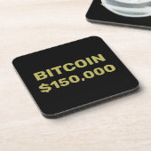 Dessous-de-verre Célébration de Bitcoin à 150000 (Côté gauche)