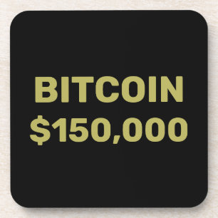Dessous-de-verre Célébration de Bitcoin à 150000