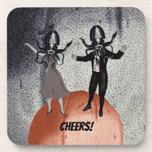 Dessous-de-verre Célébration de danse d'aliens