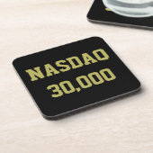 Dessous-de-verre Célébration du NASDAQ 30000 en Bourse (Côté gauche)