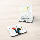 Dessous-de-verre Célèbre coq de Barcelos Nr 09 - Pois (Côté Droit)