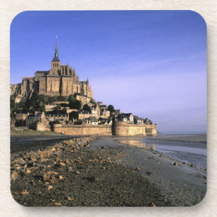 Dessous-de-verre Célèbre forteresse de l'île du Mont St. Michel dan