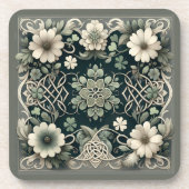 Dessous-de-verre Celtic Clover Floral Charm (Devant)