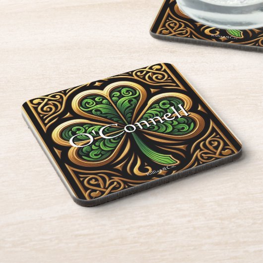 Dessous-de-verre Celtic Shamrock Coaster (Côté gauche)
