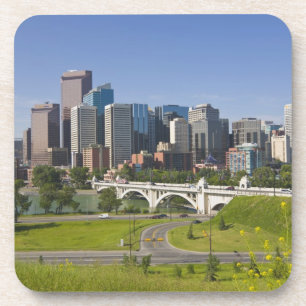 Dessous-de-verre Centre St Bridge et Downtown Calgary (Alberta)