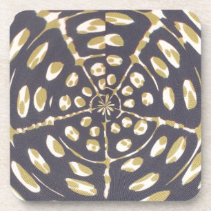 Dessous-de-verre Cercle bleu et crémeux Polka Dot Oval Motif