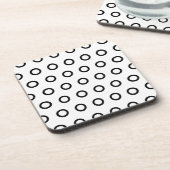 Dessous-de-verre Cercles blancs et noirs (Côté gauche)