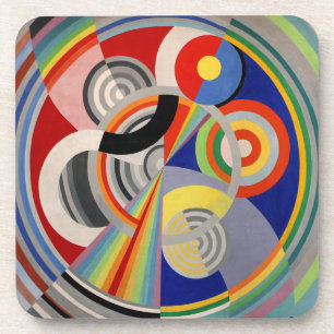 Dessous-de-verre cercles géométriques abstraits colorés peinture de