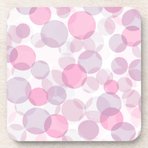 Dessous-de-verre Cercles rose et violet motif