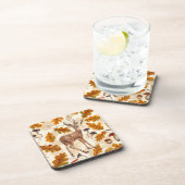 Dessous-de-verre Cerf dans la forêt automnale (Côté Droit)