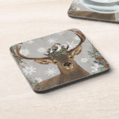 Dessous-de-verre cerf d'hiver vintage moderne (Côté gauche)