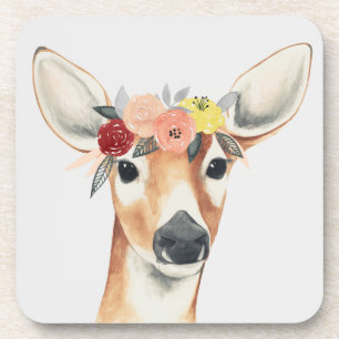 Dessous-de-verre Cerf forestier de la Couronne de fleurs