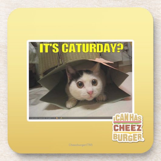 Dessous-de-verre C'est Caturday ? (Devant)