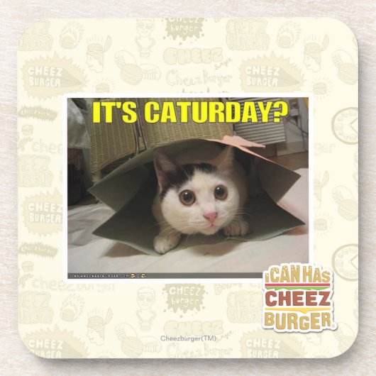 Dessous-de-verre C'est Caturday ? (Devant)