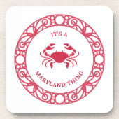 Dessous-de-verre C'EST UNE CHOSE DE MARYLAND (CRABS) dessous de ver (Devant)