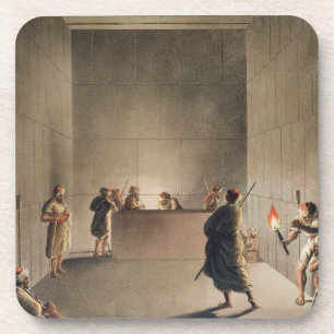 Dessous-de-verre Chambre et sarcophage dans la grande pyramide du