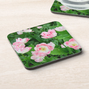 Dessous-de-verre Champ de tulipes roses