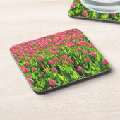 Dessous-de-verre Champ de tulipes roses (Côté gauche)