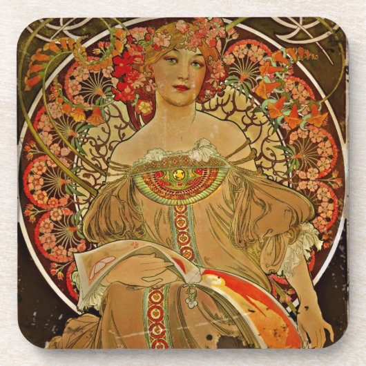 Dessous-de-verre Champagne GIrl c1897 (Devant)