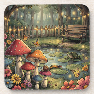 Dessous-de-verre Champignons et Fleurs Rétro Vibes Vintage