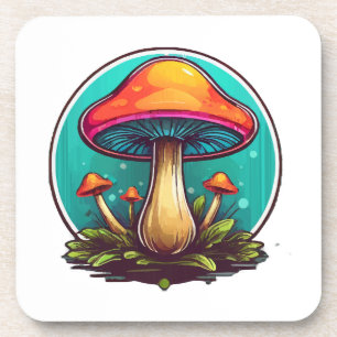 Dessous-de-verre Champignons Magiques Colorés