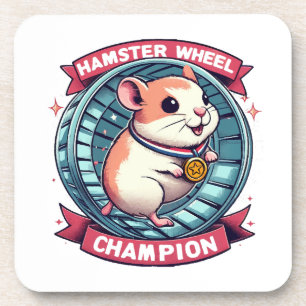 Dessous-de-verre Champion de roue de hamster