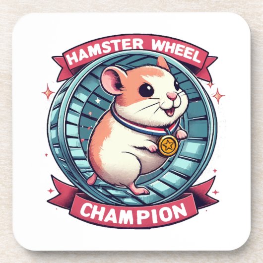 Dessous-de-verre Champion de roue de hamster (Devant)