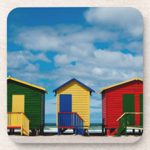 Dessous-de-verre Changer de pièce. Plage de Muizenberg, Le Cap